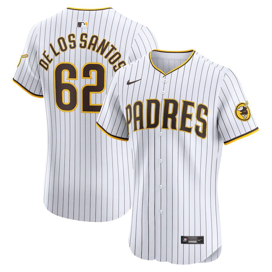 Men San Diego Padres #62 Enyel De Los Santos Nike White Home Elite Player MLB Jersey->san diego padres->MLB Jersey